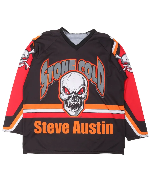 WWF Stone Cold Steve Austin Hockey Jersey Summer Jersey Tee