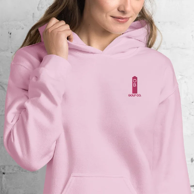 OB Stake Embroidered Hoodie Hoodie with Hem Contrast Bold Stylish