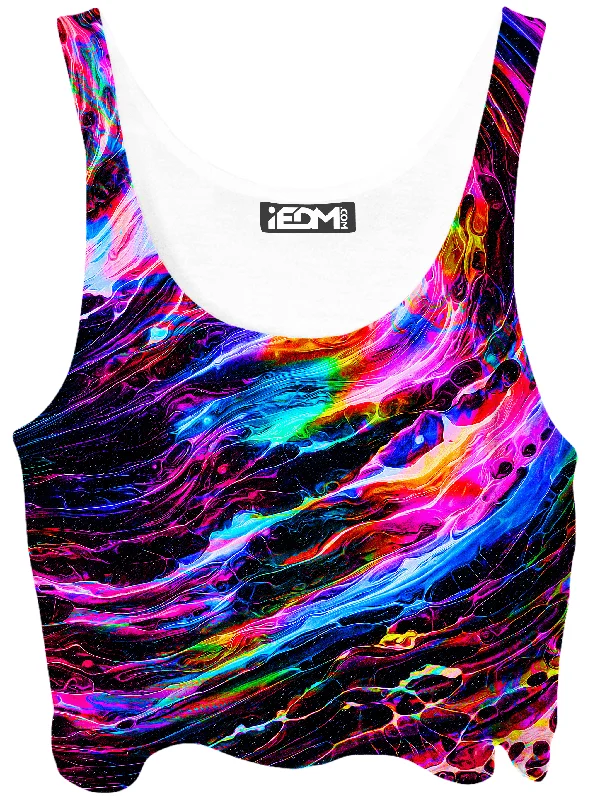 Hyperspace Crop Top Collared Crew Neck Turtle Neck