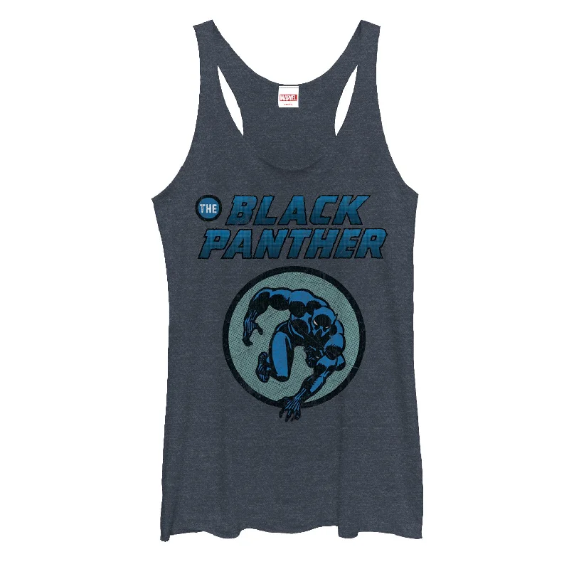 Women's Marvel Black Panther Leap Racerback Tank Top comfortable tank top