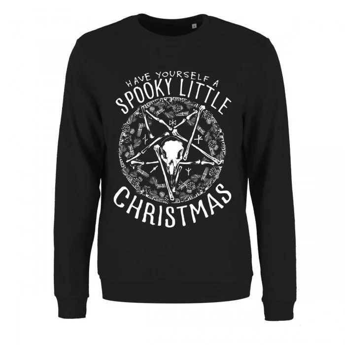 Grindstore Womens/Ladies Have Yourself A Spooky Little Christmas Sweatshirt Hoodie with Magnetic Closure Innovative Modern