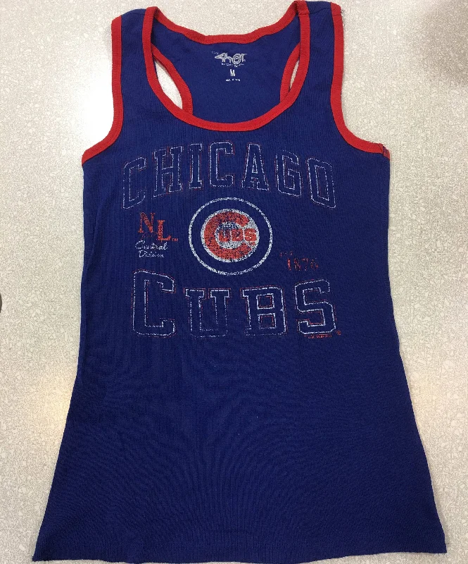Women's Chicago Cubs Split Finger Tank Top coral tank top