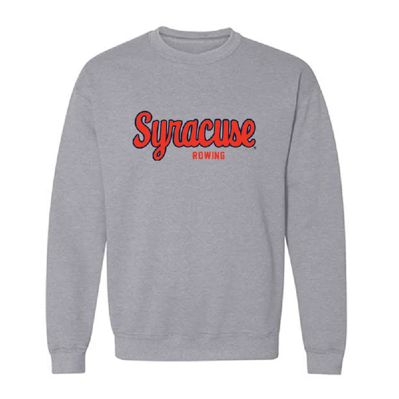 Syracuse - NCAA Women's Rowing : Hallie Rehl - Classic Shersey Crewneck Sweatshirt Hoodie with Belted Waist Structured Tailored