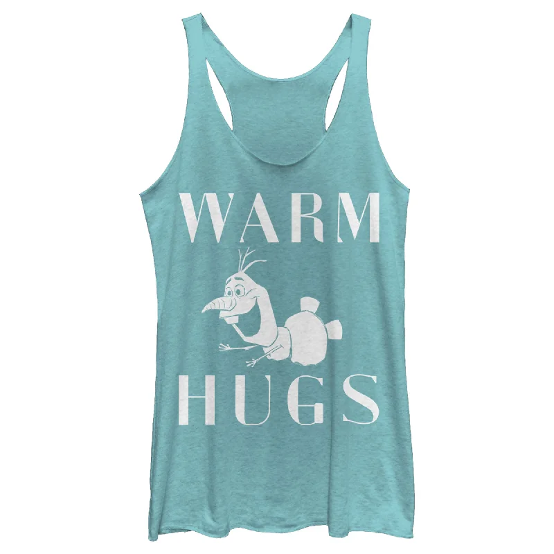 Women's Frozen 2 Olaf Warm Hugs Racerback Tank Top cropped tank top