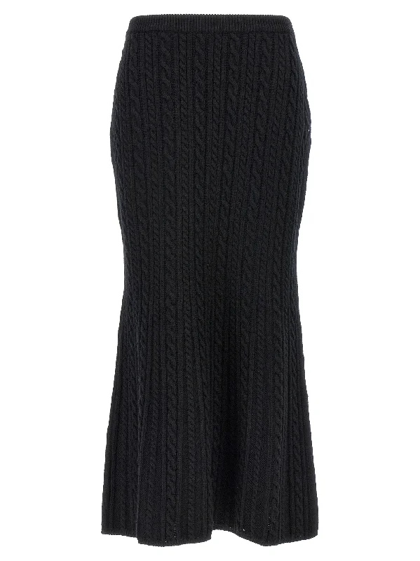 Maxi Wool Skirt corduroy skirt durable