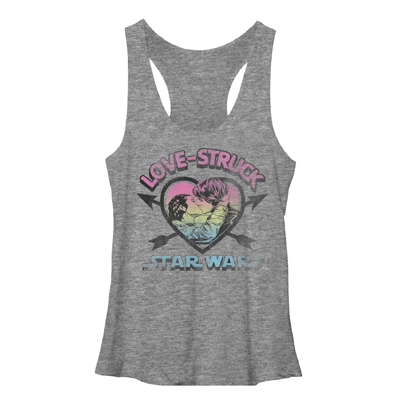 Women's Star Wars Love-Struck Han and Leia Racerback Tank Top sleep tank top