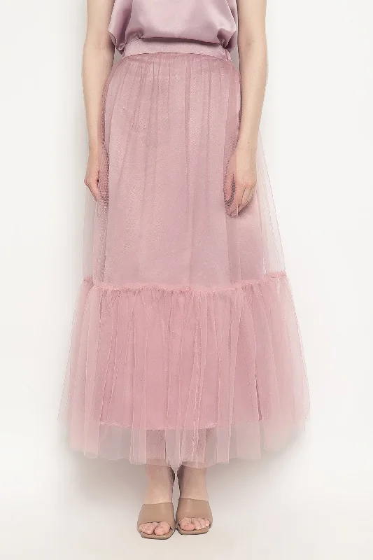 Mariele Skirt in Dusty Rose silk skirt luxurious