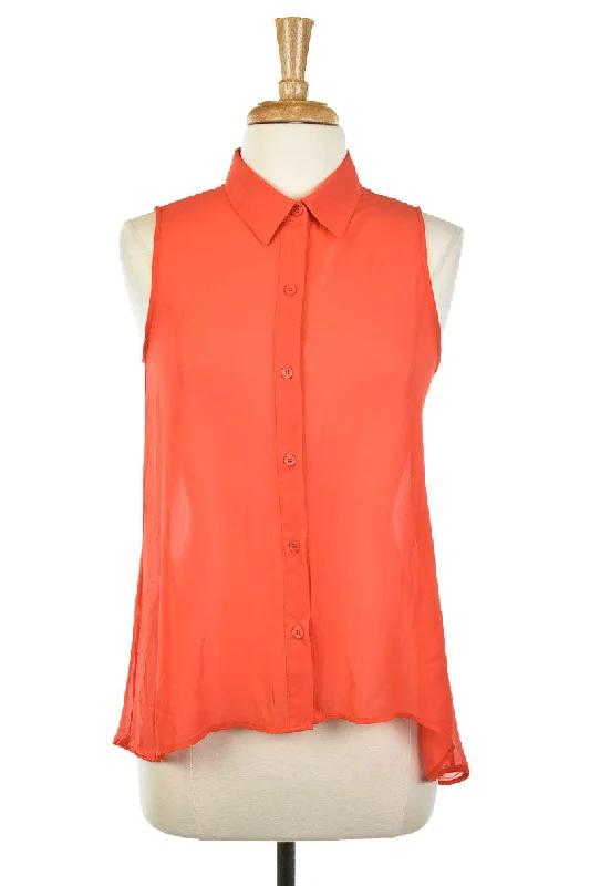 Sans Souci Button Down Tank Top lace tank top