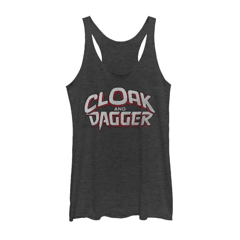 Women's Marvel Cloak and Dagger Logo Racerback Tank Top trendy tank top