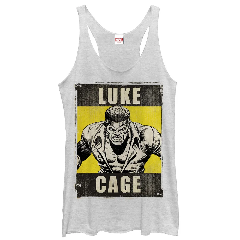 Women's Marvel Heroes for Hire Luke Cage Racerback Tank Top cozy tank top