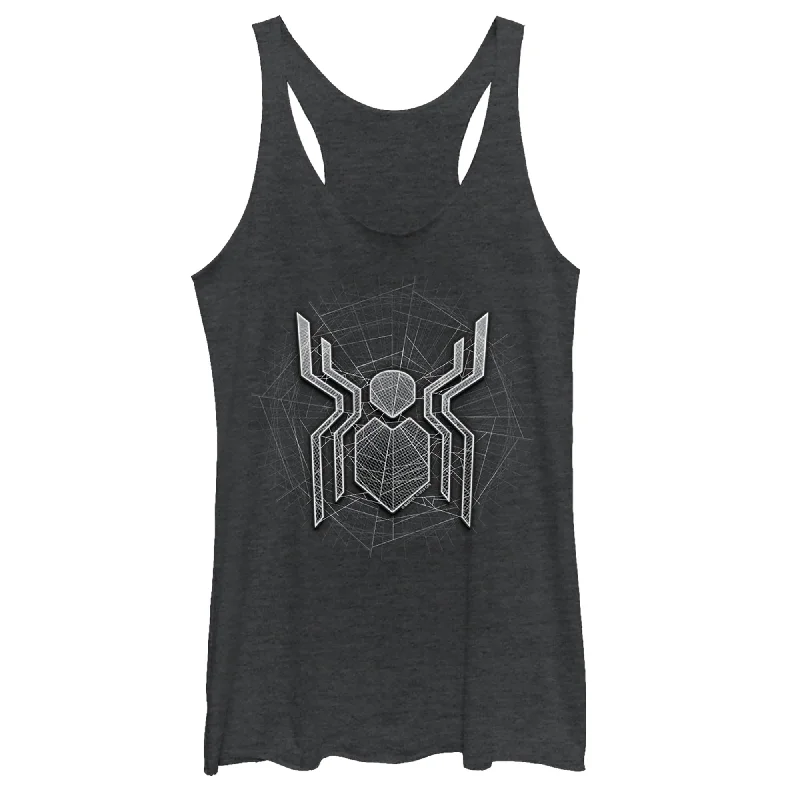 Women's Marvel Spider-Man: Far From Home Ghostly Logo Racerback Tank Top soft tank top