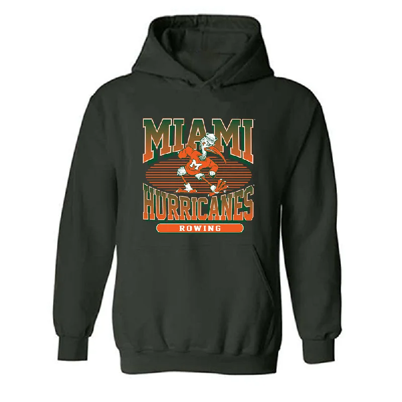 Miami - NCAA Women's Rowing : Abby Evans - Classic Shersey Hooded Sweatshirt Hoodie with Ribbed Hem Stretchable Secure