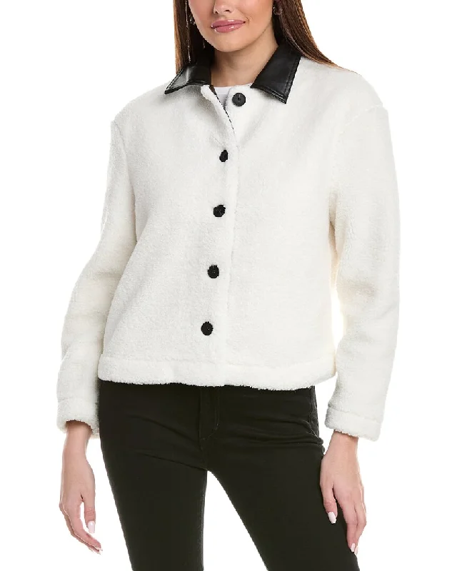 REVERIEE Teddy Jacket Elasticated Jacket Padded Jacket Insulated Jacket