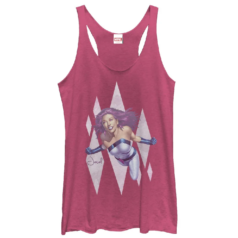 Women's Marvel Jewel in Flight Racerback Tank Top off shoulder tank