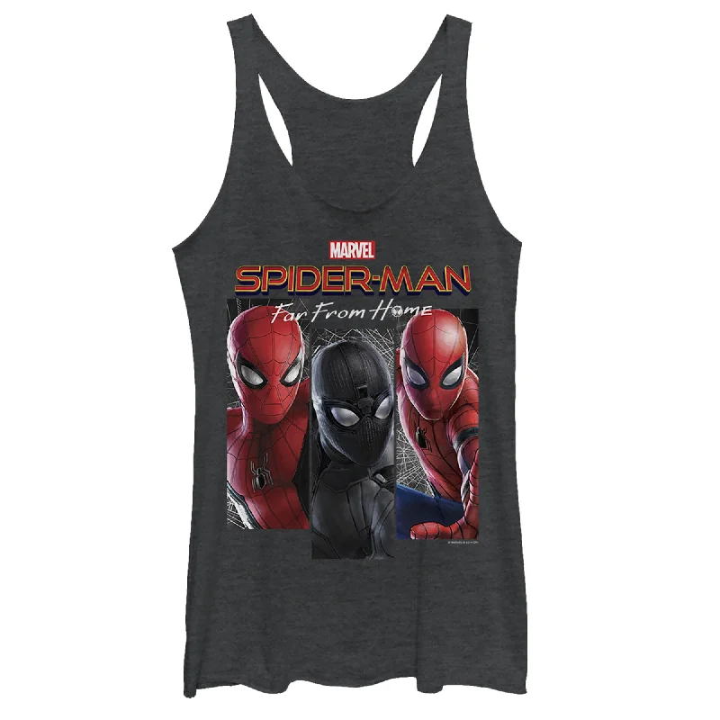 Women's Marvel Spider-Man: Far From Home Every Suit Racerback Tank Top lime green tank