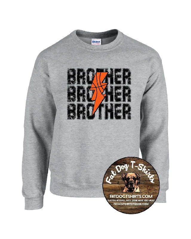 BASKETBALL BROTHER  CREW SWEATSHIRT-NEW 2024 Hoodie with Cropped Fit Short Trendy