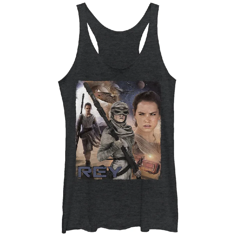 Women's Star Wars The Force Awakens Rey Racerback Tank Top stretchy tank top