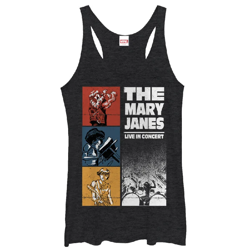 Women's Marvel Mary Janes Concert Racerback Tank Top cropped tank top