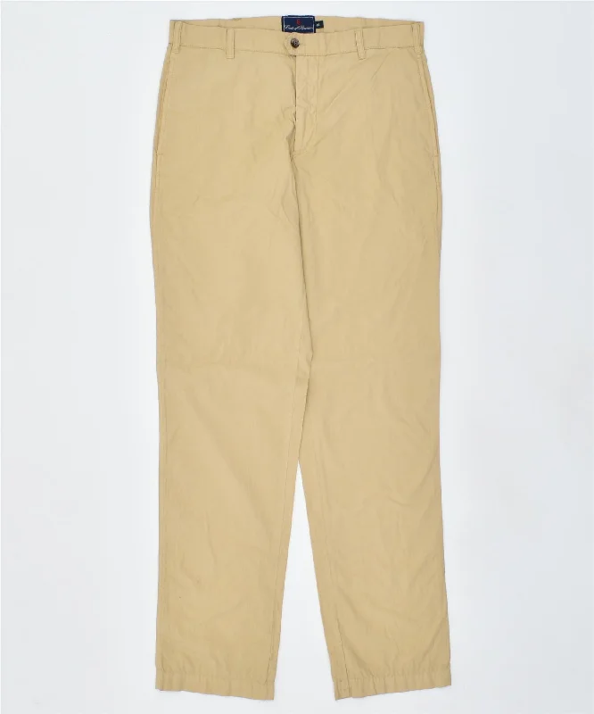 CONTE OF FLORENCE Womens Slim Chino Trousers IT 46 Large W32 L33 Beige Trousers Leisure Comfortable