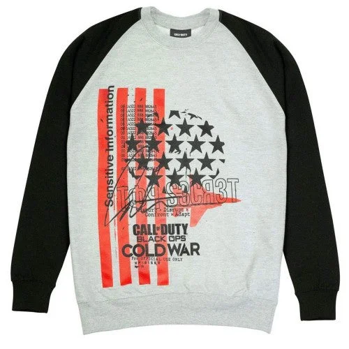 Call Of Duty Womens/Ladies Black Ops Cold War Boyfriend Sweatshirt Hoodie with Elastic Cuffs Stretchable Comfortable