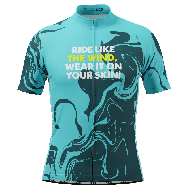Men's Ride Like The Wind, Wear It On Your Skin! Short Sleeve Cycling Jersey Mustard Yellow Jersey Tee Men's Ride Like The Wind, Wear It On Your Skin! Short Sleeve Cycling Jersey Mustard Yellow Jersey Tee
