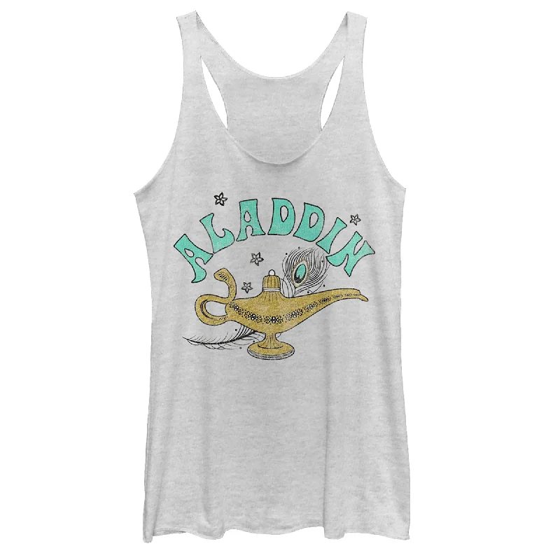 Women's Aladdin Vintage Lamp Magic Racerback Tank Top spandex blend tank