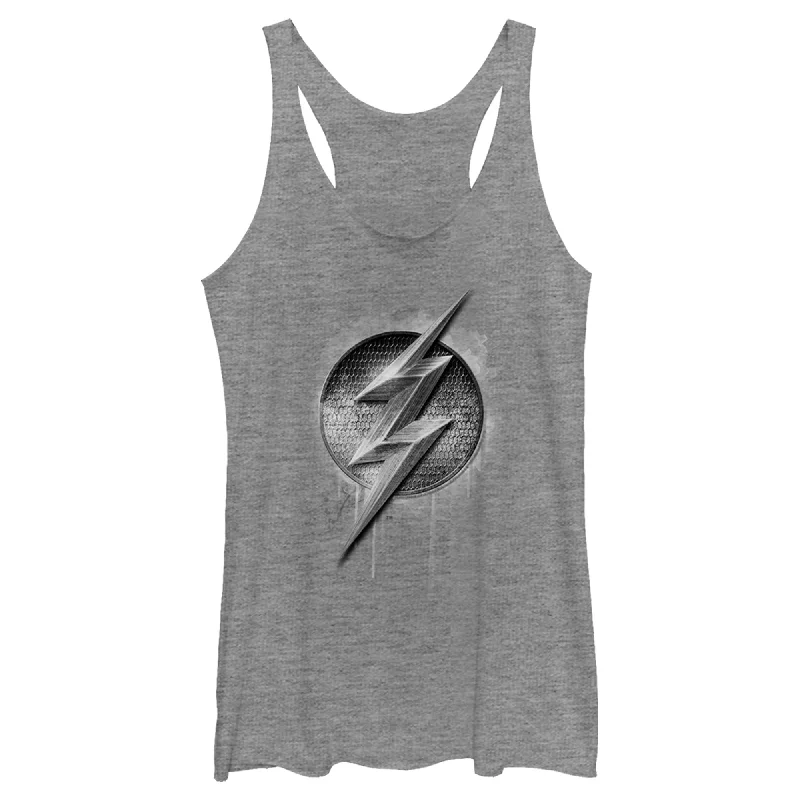 Women's Zack Snyder Justice League The Flash Silver Logo Racerback Tank Top basic tank top Women's Zack Snyder Justice League The Flash Silver Logo Racerback Tank Top basic tank top