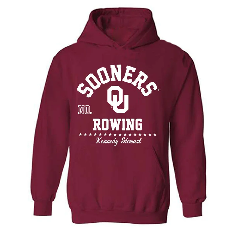 Oklahoma - NCAA Women's Rowing : Kennedy Stewart - Classic Fashion Shersey Hooded Sweatshirt Hoodie with Rolled Sleeves Casual Relaxed