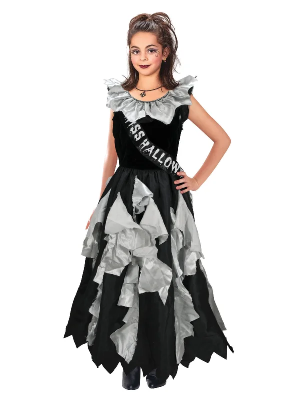 Zombie Prom Queen Girls Costume Dress with Sash Tunics Floral girly