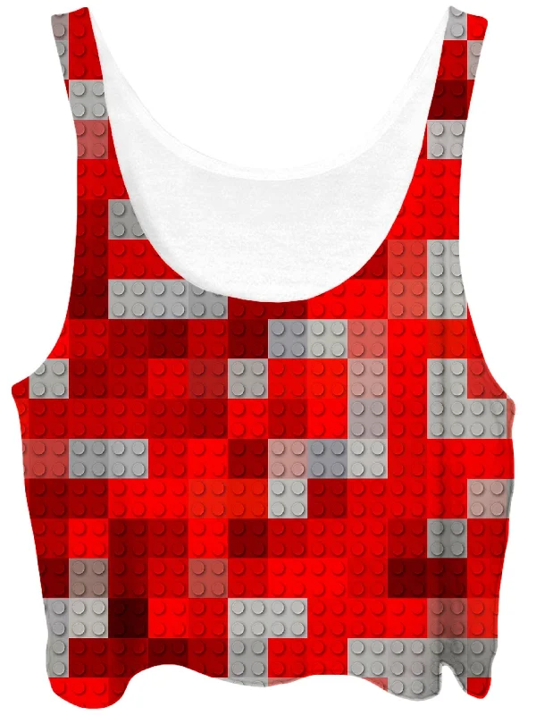 Missing Pieces Crop Top Wool Fabric Cashmere Fabric Tweed Fabric