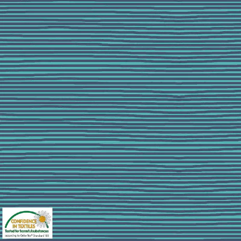 Stof of Denmark Navy/Turquoise Mini Stripe Avalana Jersey Fabric Mustard Yellow Jersey Tee