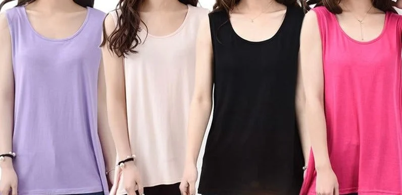 Ladies Plus Size Summer Oversized Tank Tops baby blue tank