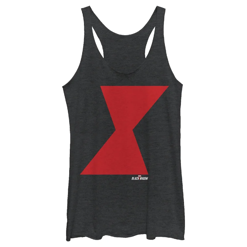 Women's Marvel Black Widow Bold Hourglass Racerback Tank Top crew neck tank