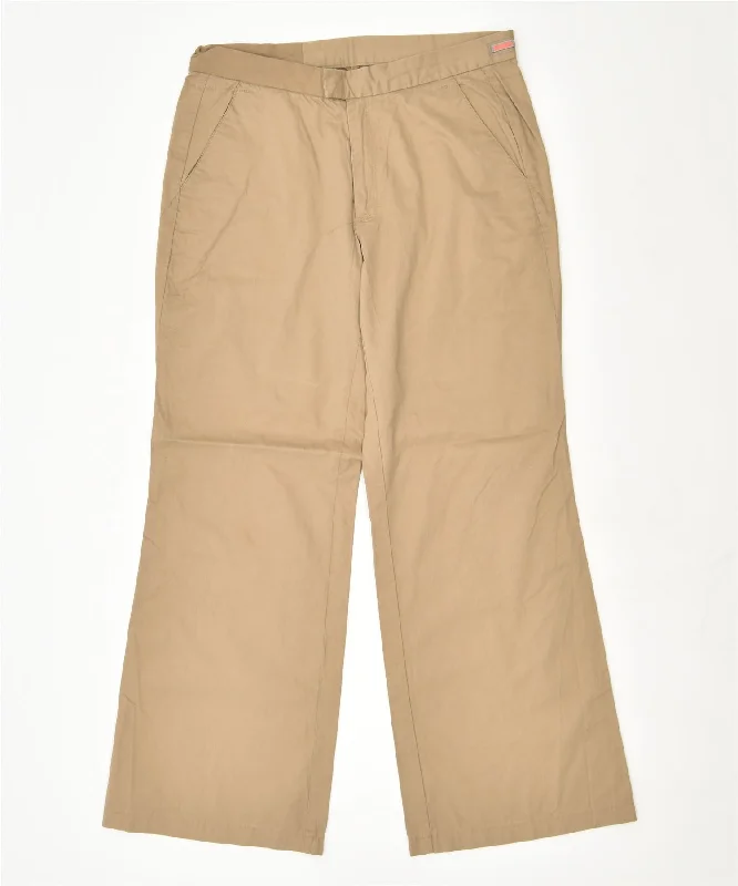 DIESEL Womens Bootcut Chino Trousers W31 L30 Beige Cotton Trousers Tapered Slim Fit