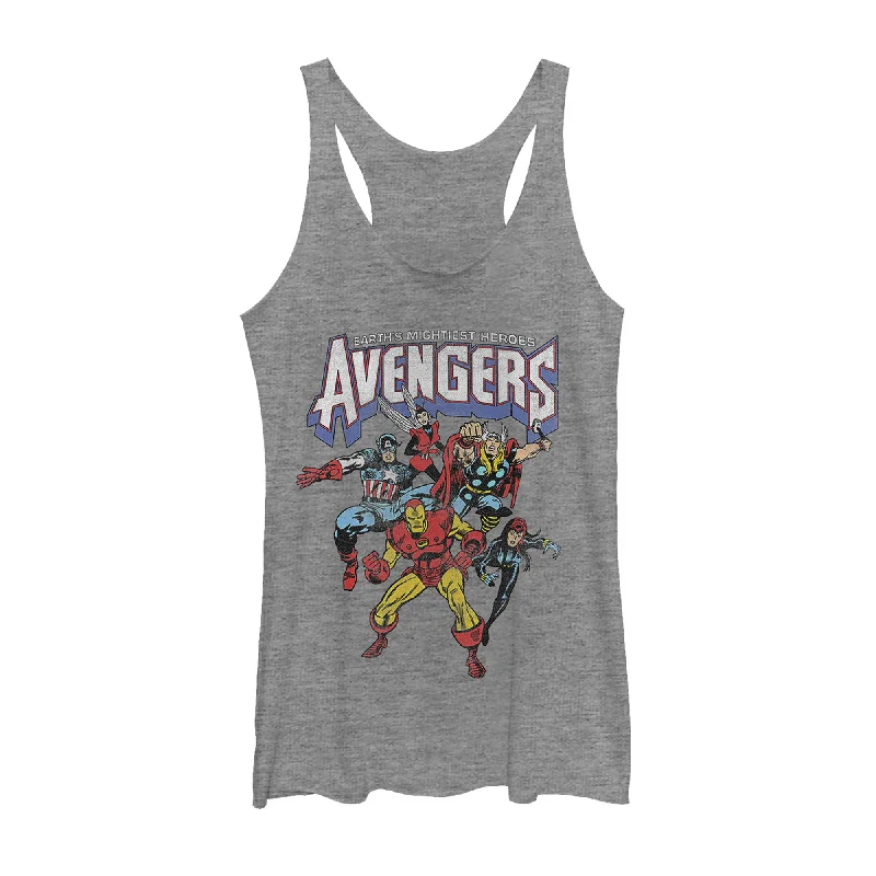 Women's Marvel Mightiest Heroes Avengers Racerback Tank Top ribbed tank top