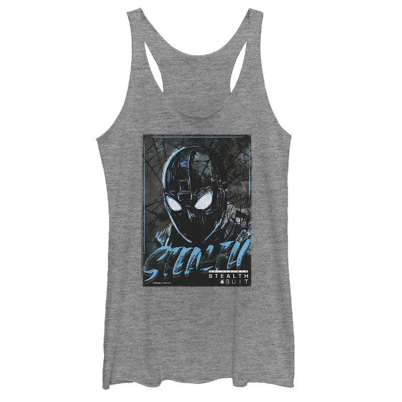 Women's Marvel Spider-Man: Far From Home Artsy Stealth Racerback Tank Top sequin tank top Women's Marvel Spider-Man: Far From Home Artsy Stealth Racerback Tank Top sequin tank top