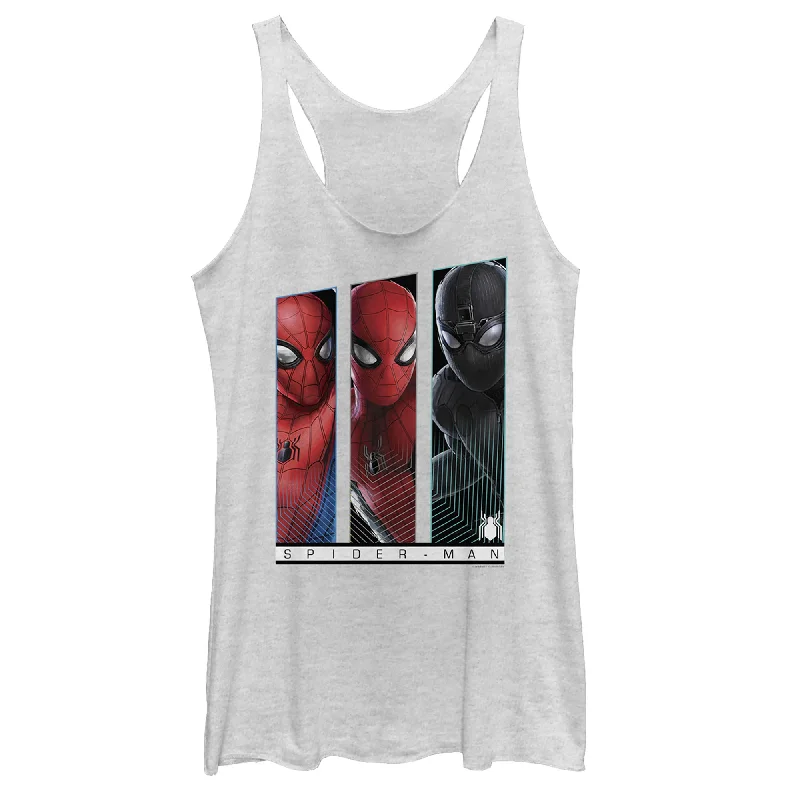 Women's Marvel Spider-Man: Far From Home Suit Panel Racerback Tank Top turquoise tank top Women's Marvel Spider-Man: Far From Home Suit Panel Racerback Tank Top turquoise tank top