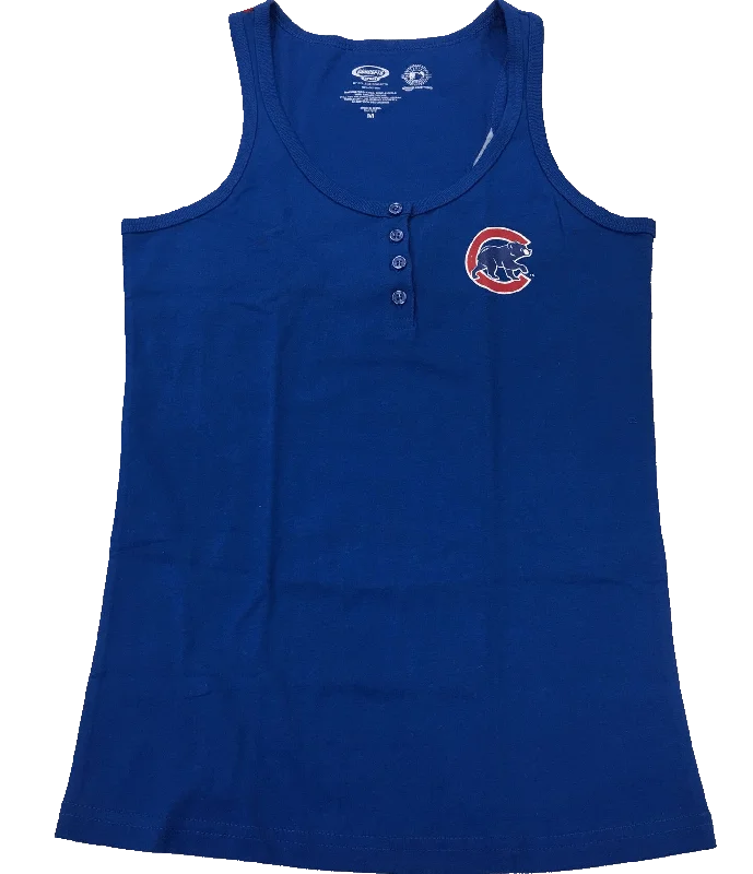 Women’s Chicago Cubs All Over Print Tank Top spandex blend tank
