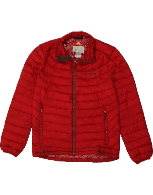 COLUMBIA Womens Omni-Heat Padded Jacket UK 18 XL Red Nylon Tailored Jacket Straight Jacket A-Line Jacket