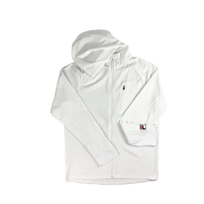 Fila Essentials Jacket (Men's) - White Knit Jacket Woven Jacket Fleece Jacket