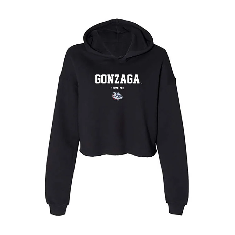 Gonzaga - NCAA Women's Rowing : Rylee Coney - Women's Crop Fleece Hoodie Hoodie with Slim Fit Tailored Modern