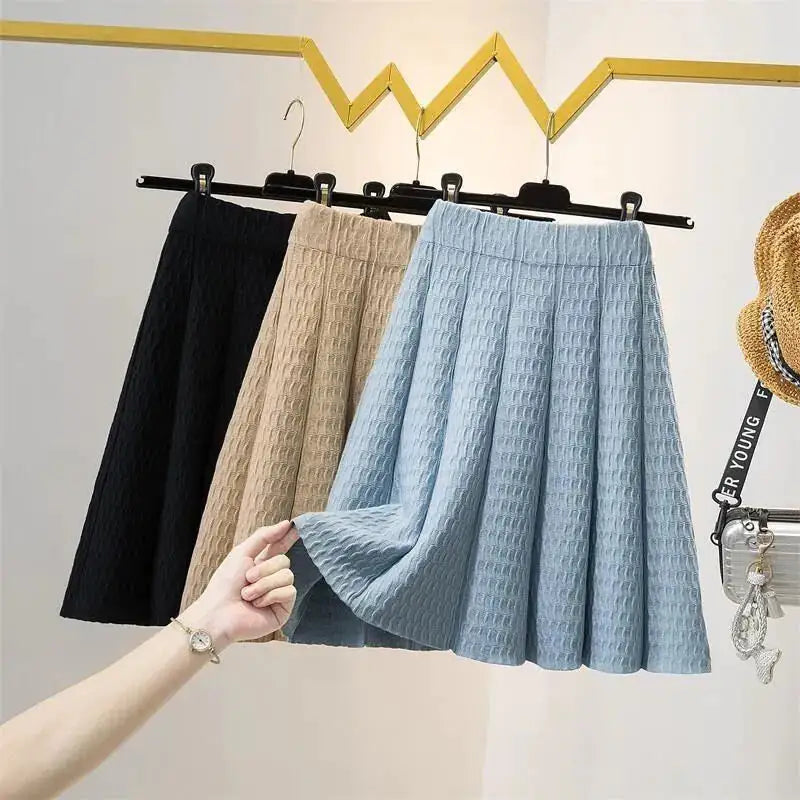 High Waist Knitted Skirt modal blend skirt