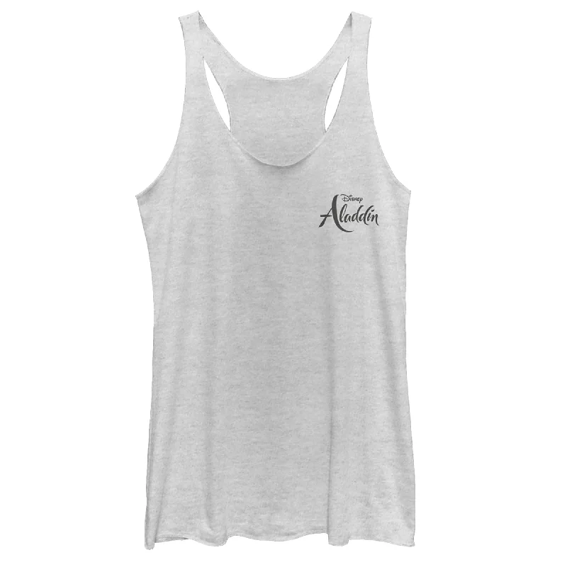 Women's Aladdin Title Logo Badge Racerback Tank Top fitness tank top