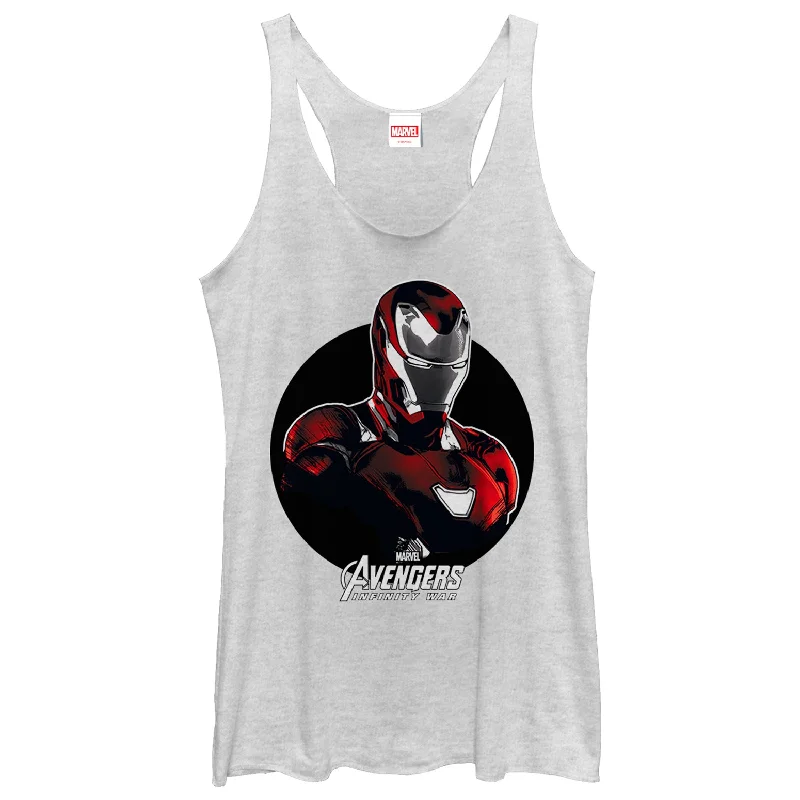 Women's Marvel Avengers: Avengers: Infinity War Iron Man Circle Racerback Tank Top essential tank top