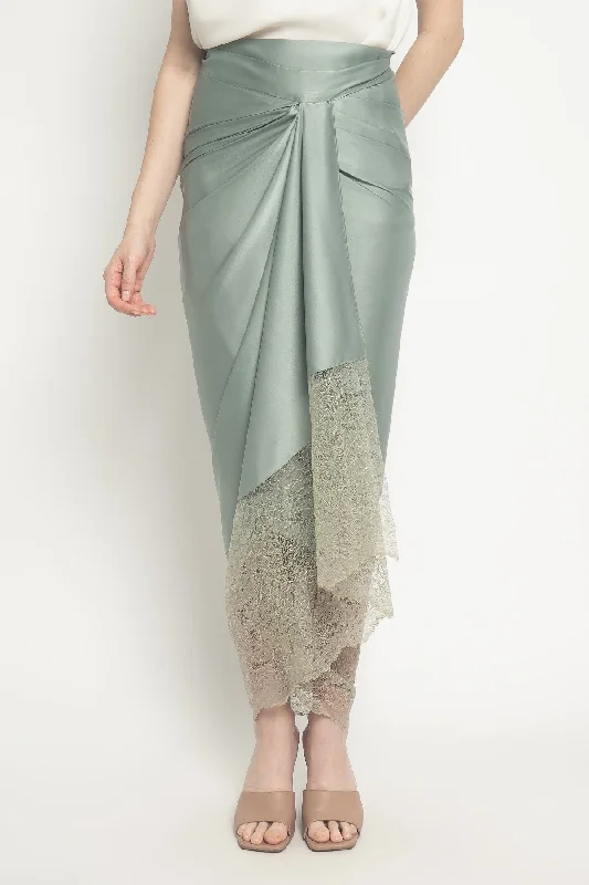 Lace Lilit Skirt in Sage high waist skirt