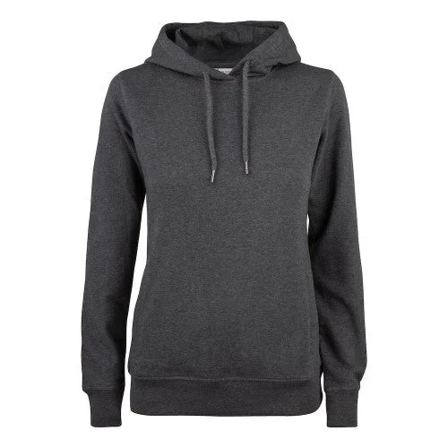 Clique Womens/Ladies Premium Melange Hoodie Hoodie with Front Slit Layering Stylish