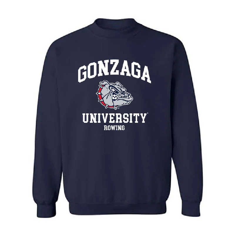 Gonzaga - NCAA Women's Rowing : Rylee Coney - Classic Shersey Crewneck Sweatshirt Hoodie with Frayed Bohemian Relaxed