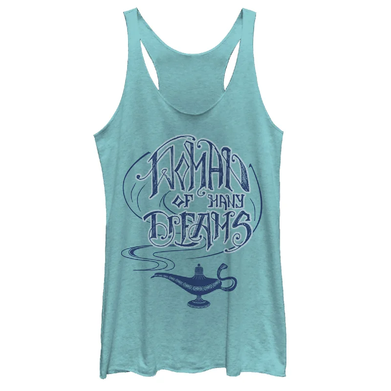 Women's Aladdin Woman of Many Dreams Lamp Racerback Tank Top cute tank top