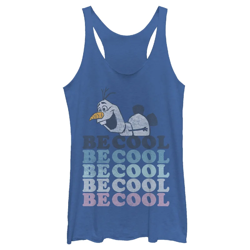 Women's Frozen 2 Olaf Be Cool Racerback Tank Top peekaboo tank top