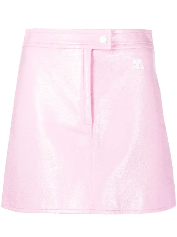 Courrges Skirt Vinyle Reedition Pink chiffon skirt airy